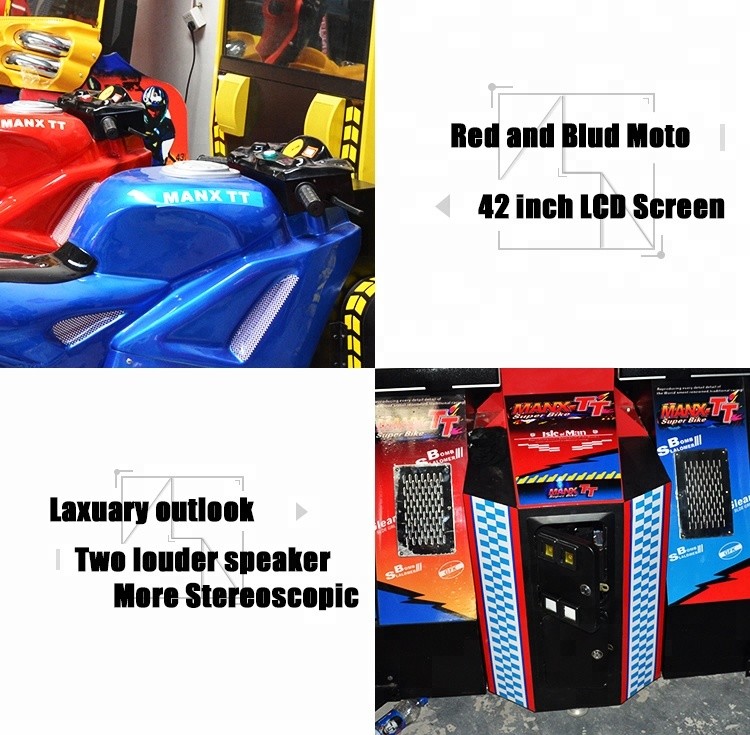 Indoor Game Equipment Bike Racing Arcade Machine English Or Chinese Version