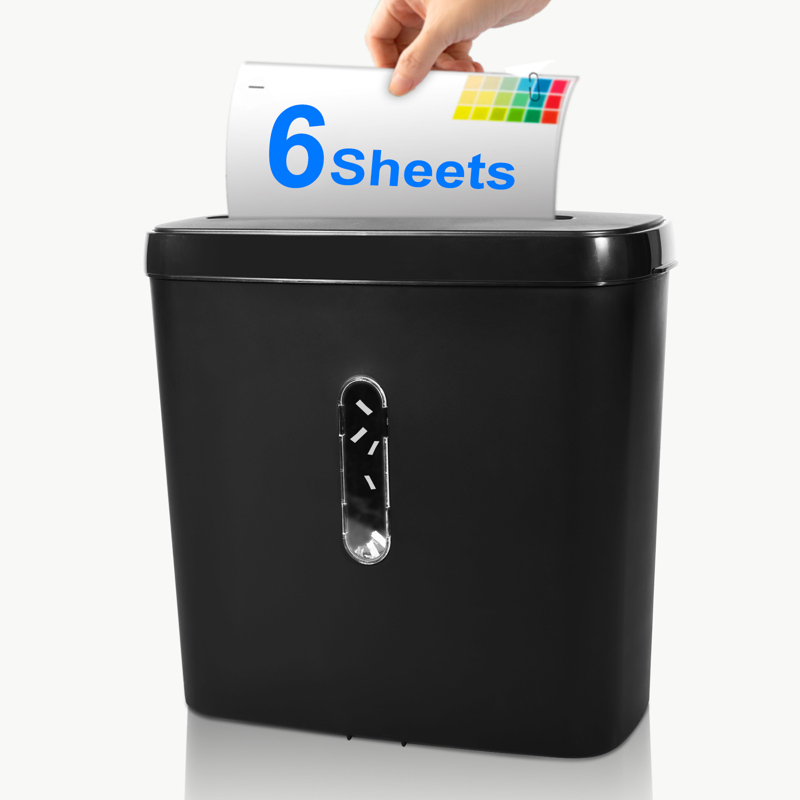 Electric Documents Cross Cut Paper Destroy Machine C502P 6 Sheet Credit Card Shredder With 11L Mini Basket Bin