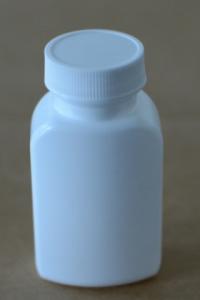 China 40ml HDPE Pharmaceutical Pill Bottles , Flat Medical Empty Tablet Bottles Aluminium Liner wholesale
