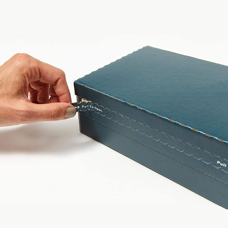 Customized Private Logo Corrugated Shipping Adhesive Tear Strip Open Postal Box for Items