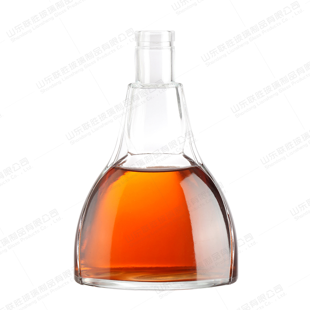 750ml Clear Glass Bottle for Brandy Gin Rum Tequila Vodka Healthy Lead-free Material