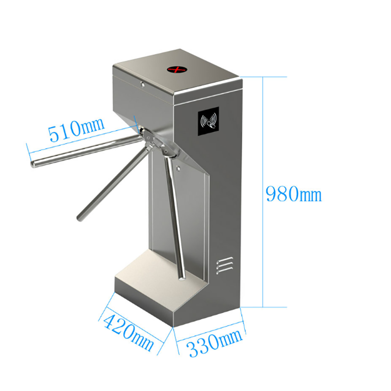 Durable Access Control Turnstile Gate , 3 Arm Turnstile 550 Mm Pass Width