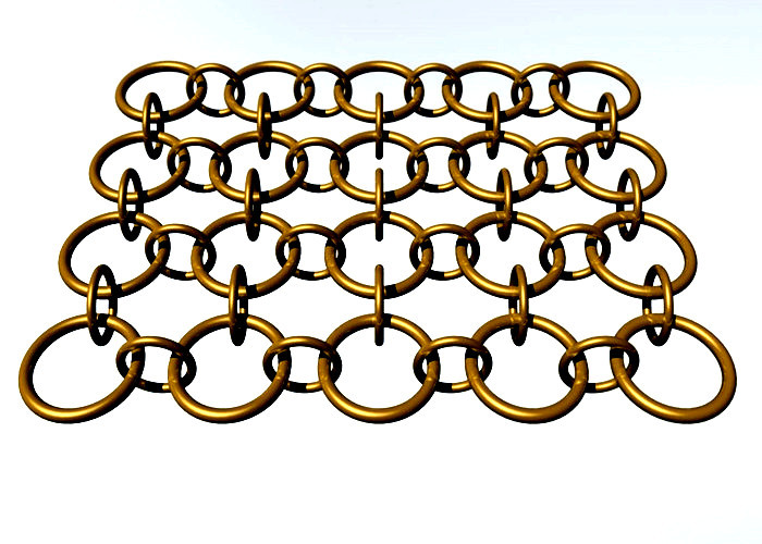 Architecture Decoration Stainless Steel Metal Ring Mesh for Room Divider Curtain