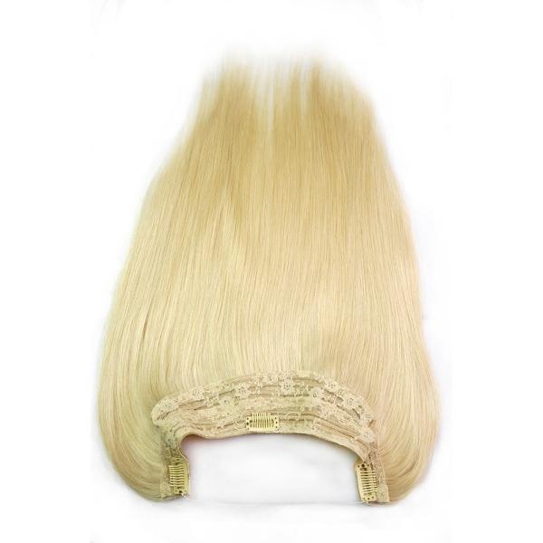Brazilian Virgin Human Hair One Piece Halo Flip In Hair Extension #613 Blonde