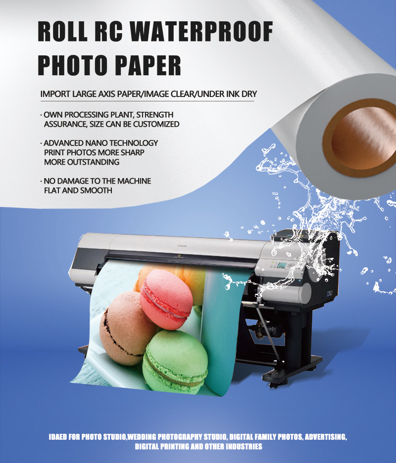 Albums Use Inkjet Photo Paper Roll 36 Inch RC 260gsm For Inkjet Printer