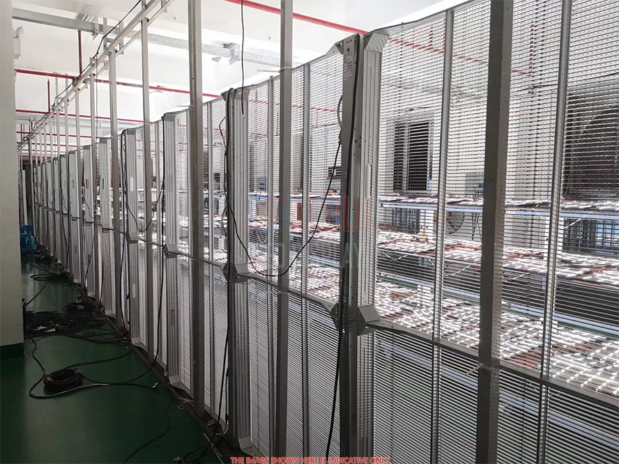 P7.8mm Indoor & Outdoor Transparent LED Display Wall