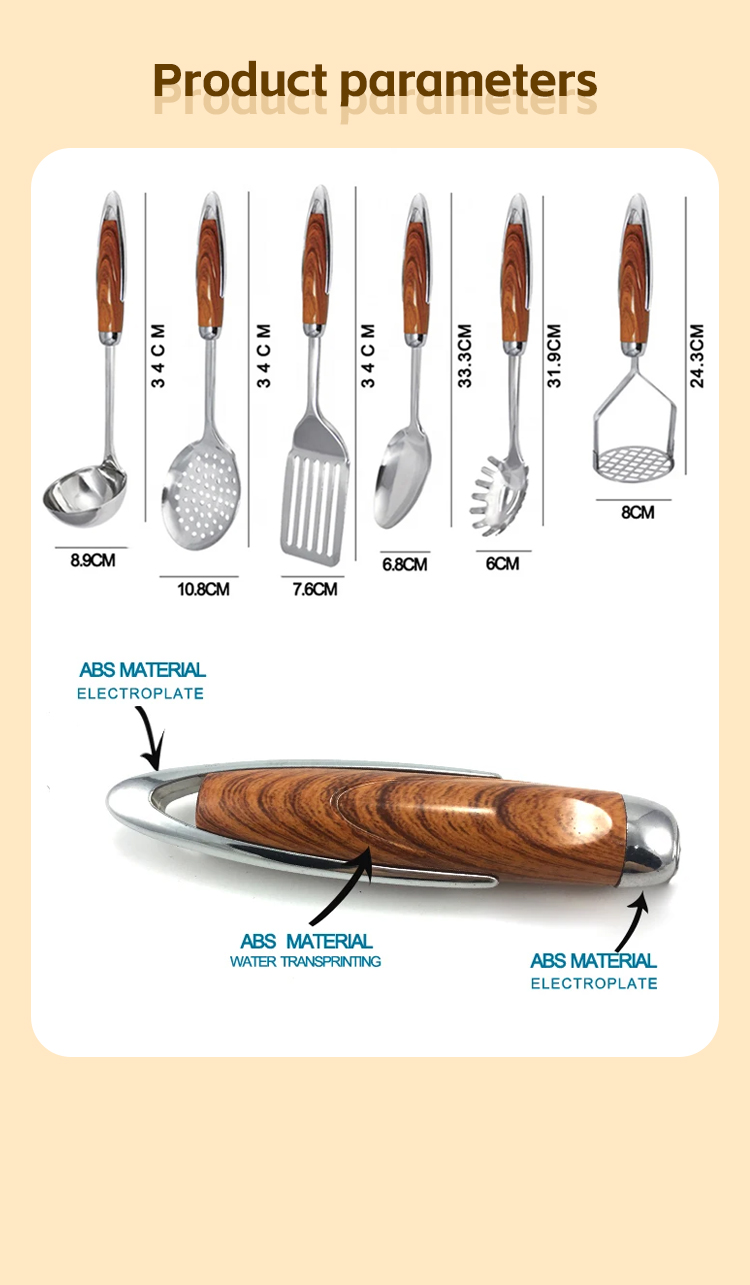 Eco-Friendly Stainless Steel Kitchen Utensils Set for Professional Cooking Appliances