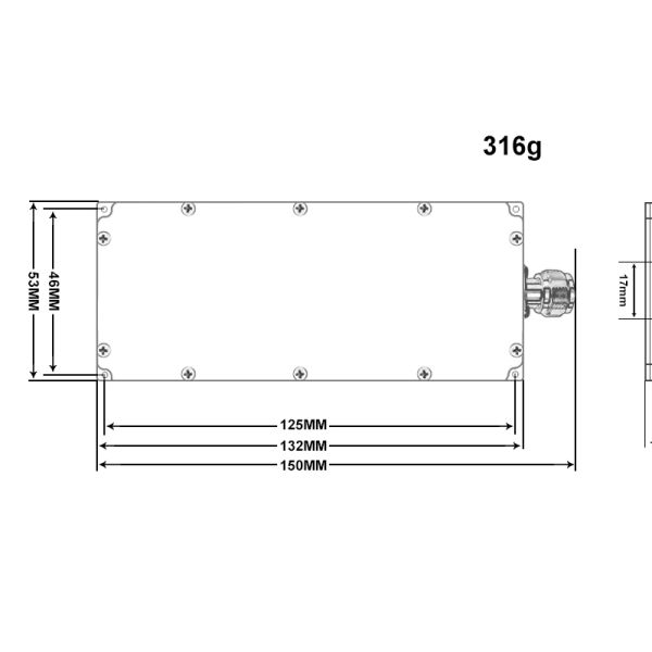 5.8GHz UHF Power Amplifier Signal Jammer Module For Wireless Communication System