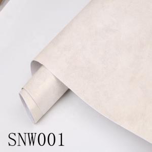 China Waterproof Adhesive Cement Effect Wallpaper Removable White Concrete Effect Wallpaper wholesale