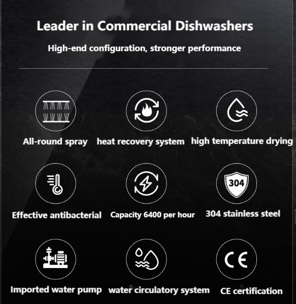 Household Commercial Kitchen Dishwasher Fully Integrated Durable Dishwasher