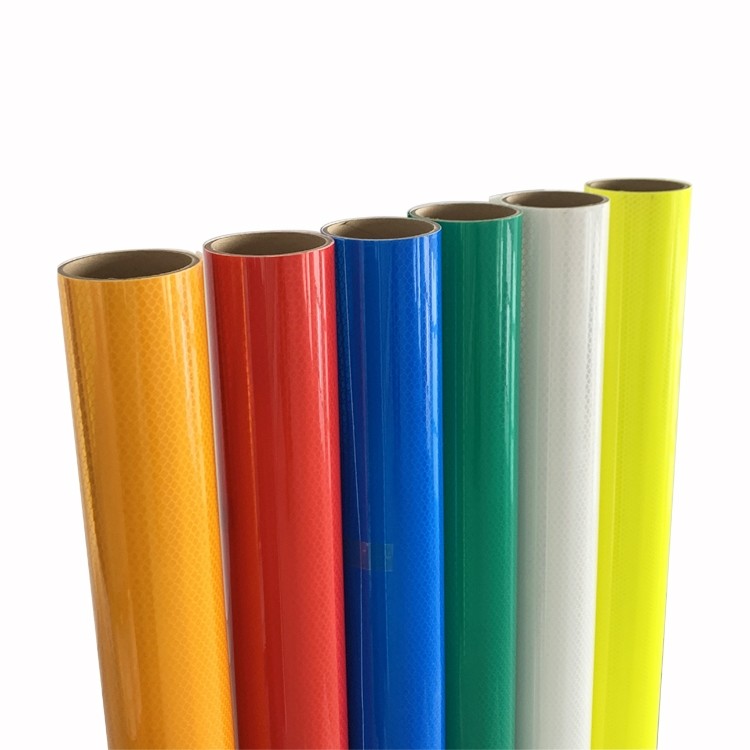 4x150FT Micro Silver Yellow Reflective Vinyl Sheet Film For Traffic Signs ODM