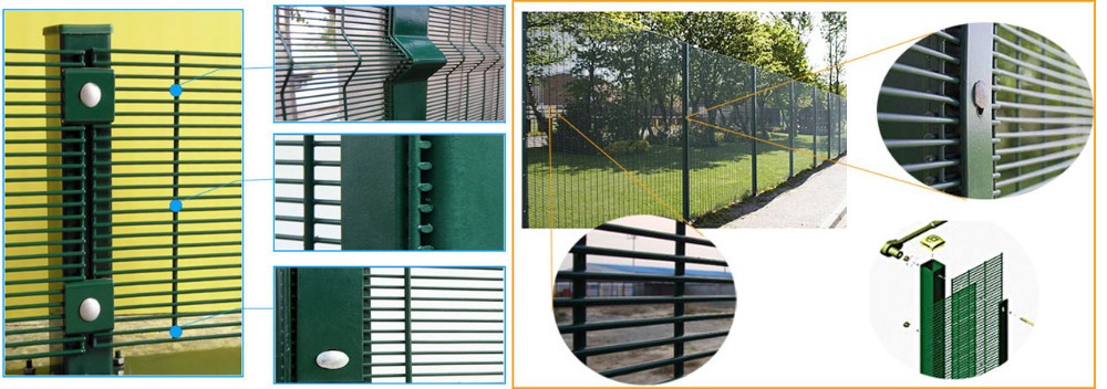 factory direct wholesale high security anti-climb 358 wire mesh fence with scientific production procedure