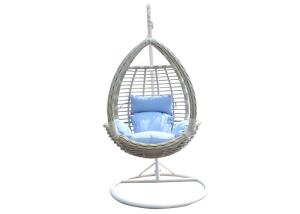 China Powder Coated Iron Frame Balcony Rattan Hanging Swing Chair wholesale
