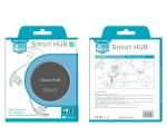 Fast Charging Smart Round Adapter 4 Ports USB HUB
