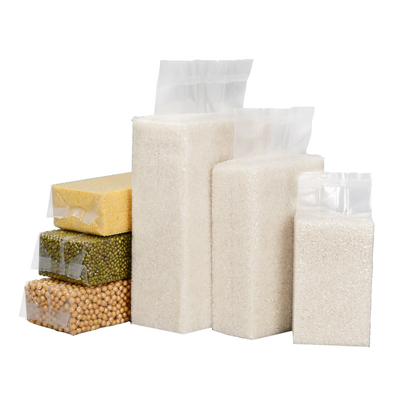 Customized Transparent Vacuum Bag With Miscellany Grain Print Recyclable Offset Surface For Food Industrial Use