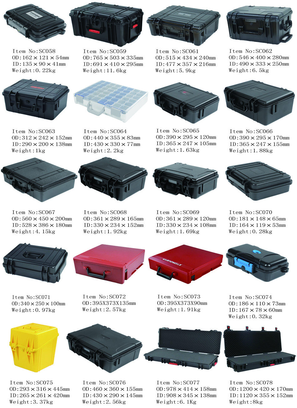 Waterproof Plastic Tool Case Crushproof Dustproof Drop Resistant