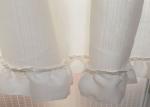 Pure White Ruffle Bathroom Shower Curtains Thickening 100% Polyester Waterproof