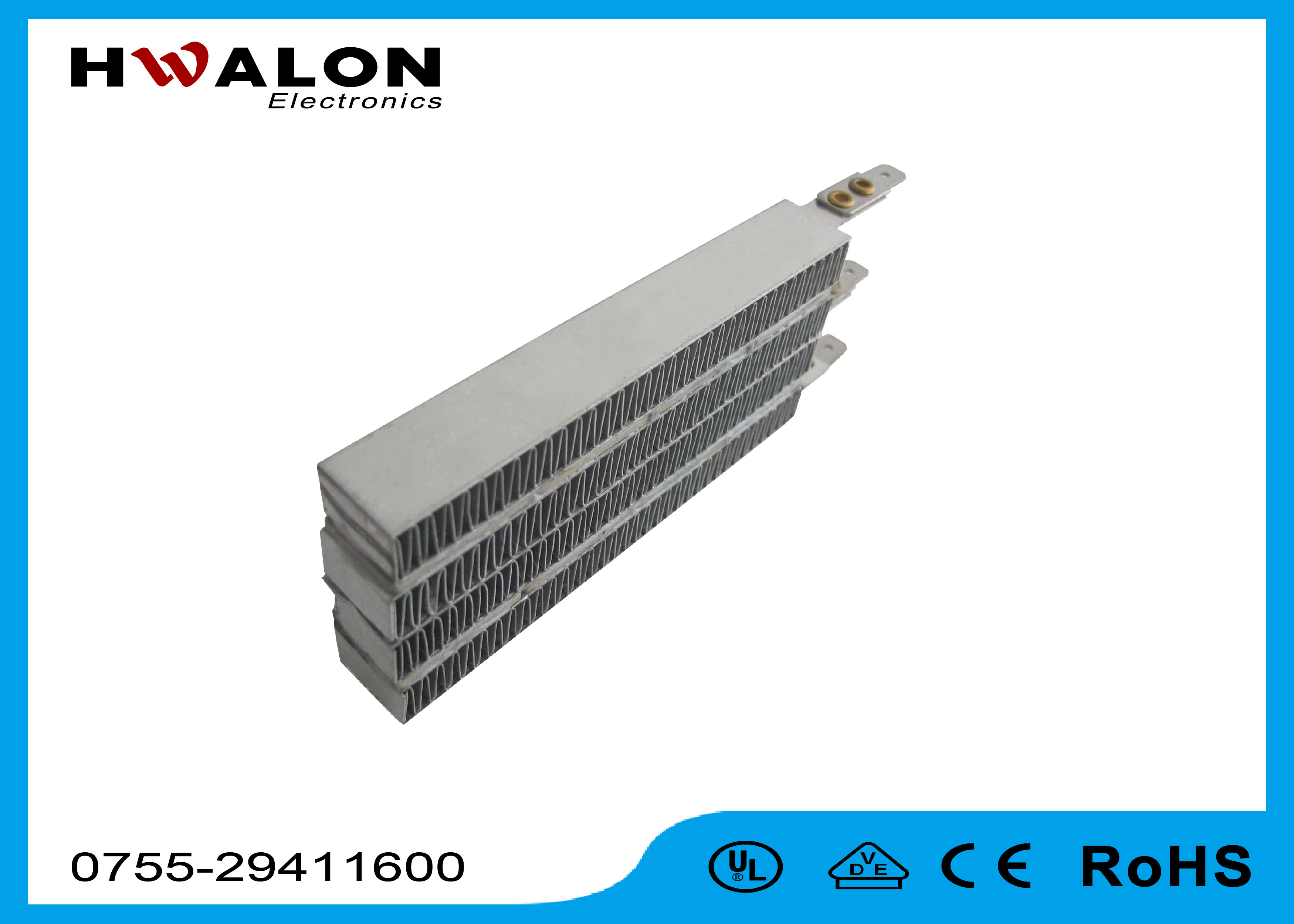 Professional Energy Efficient Electric PTC Heater , PTC Ceramic Heating Element