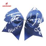Popular Ponytail Sublimation High School Cheer Bows With Clips Ribbon