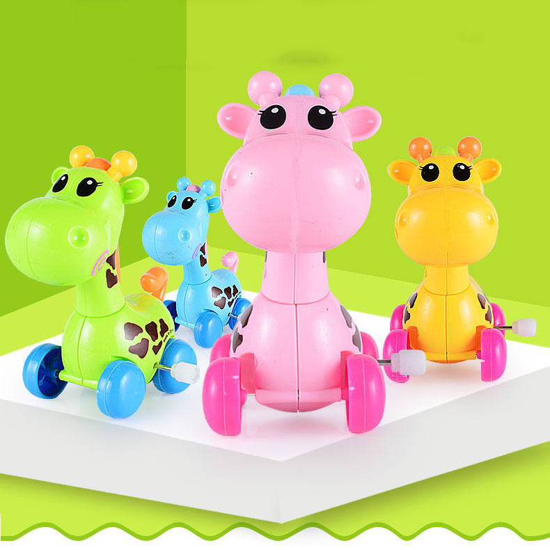 Easter Wind Up Toys Giraffe Flipping Walking Jumping Clockwork Bulk Toys PVC for Kids