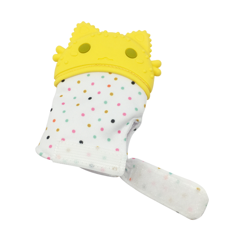 Pain Relief Teething Glove BPA Free Safe Food Grade Silicone Teether for 3-18 Months Babies BPA Free and Food Grade