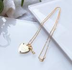 Gold Plated 925 Sterling Silver Neckalce Jewelry Pendant Heart Charm