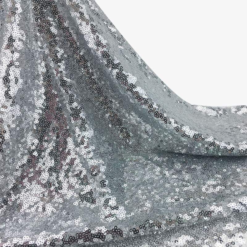 145gsm Knitted Glitter Metallic Sequin Fabric 145cm Evening Dress Material