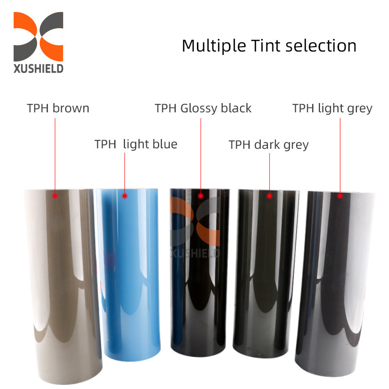 XUSHIELD High Quality TPH TPU Car Headlight Tint Film Light Black Smoke Black Tail Light Headlight Tint Film