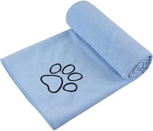 China Blue 30''X50'' Pet Microfiber Towel , Extra Large Microfiber Bath Towels wholesale