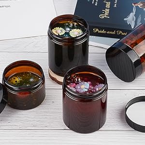 amber plastic jars 4 oz
