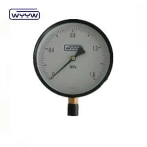 China bottom bourdon tube type 150mm accurate air pressure gauge wholesale