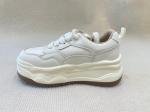Heightening White Trainers Women Pigskin Insole Ladies Trainers