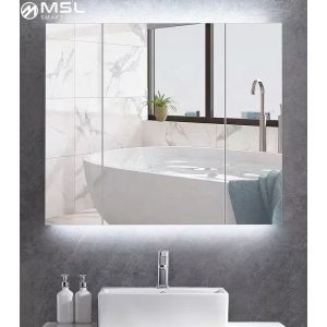 China Big LED Medicine Cabinet Square Aluminum Mirror Cabinet Antique wholesale