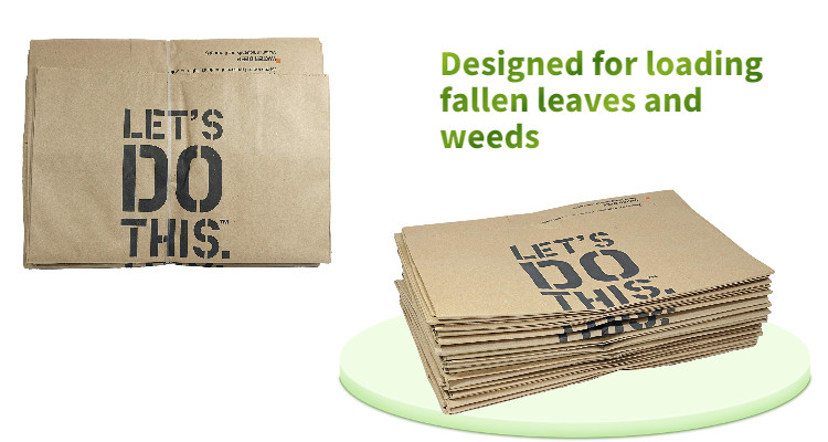 Sturdy 30 Gallon Paper Yard Waste Bags Heavy Duty Lawn Bags Environmentally
