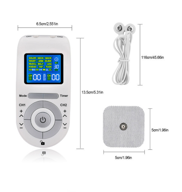 Tens Unit And EMS Muscle Stimulator Machine Includes Pulse Massager