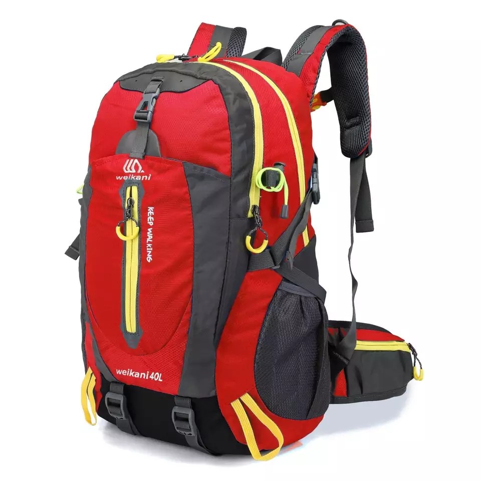 Black Waterproof Hiking Backpack 30-40L Camping Waterproof Cycle Backpacks
