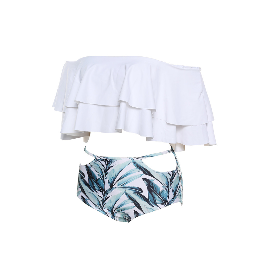 Bikini set Double-deck flouncing Swimsuit Push Up Bathing Suit sexy Women
