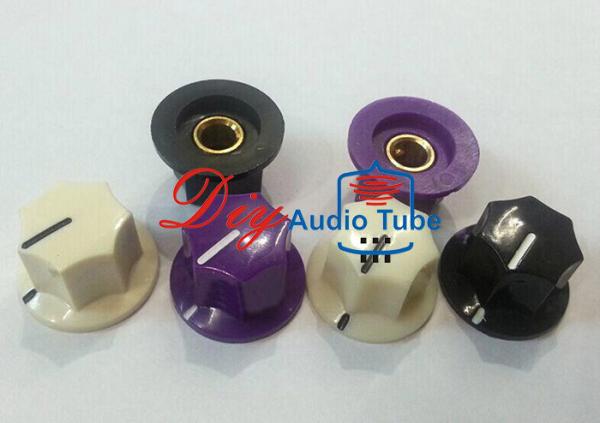 Brass Insert Stereo Knobs For Volume , Electric Guitar Tone Knob Shaft Hole 6