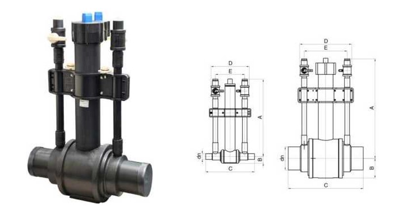 Double Discharge PE Ball Valve