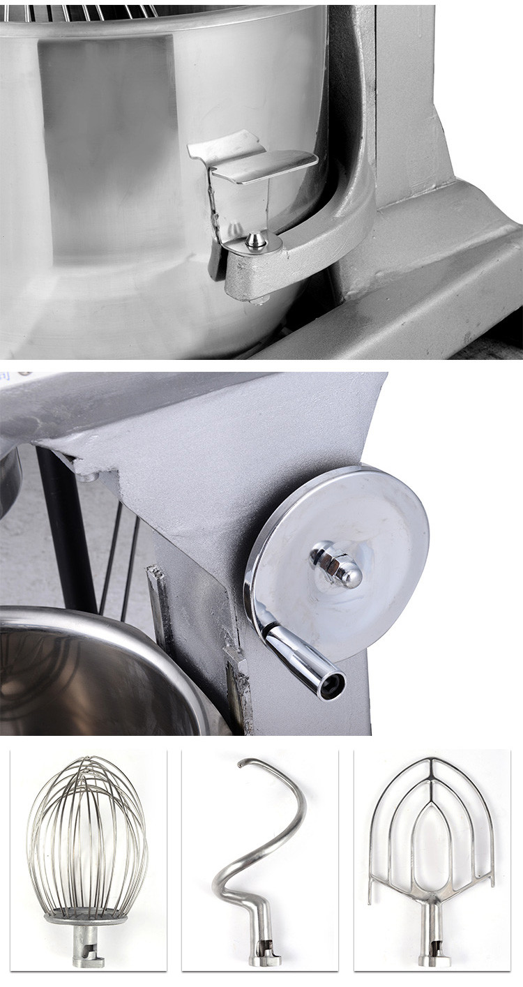 20L / 5KG Planetary Dough Mixer Egg Beater 3-Mixing Accessories Food Processing Equipments