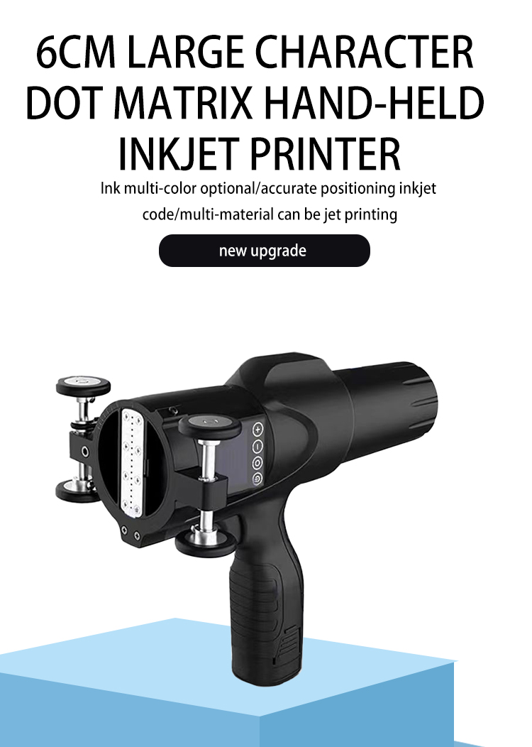 30-60mm Large Character Ink-jet Printer for Other Uses Used Printing TIJ Portable Handheld Text Graph Expiry Dates Metal Pipe Pole