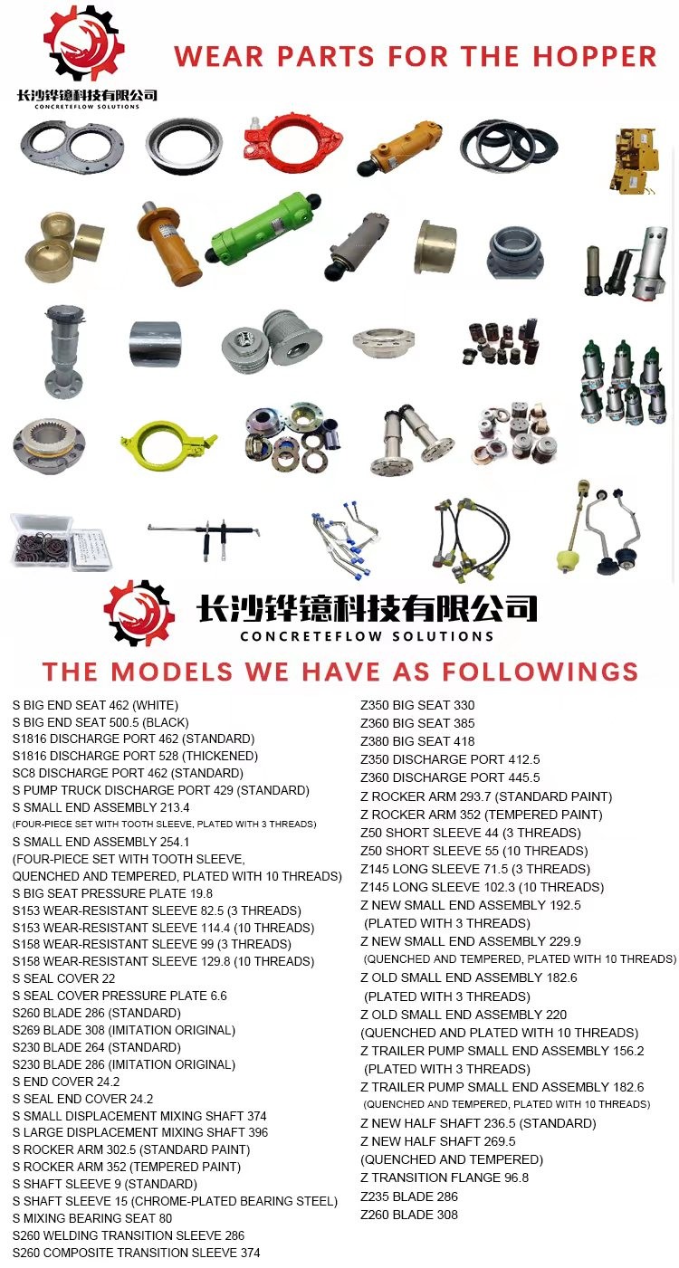Pump truck wear plate manufacturer ZL 235 glass plates Concrete Pump Truck Parts