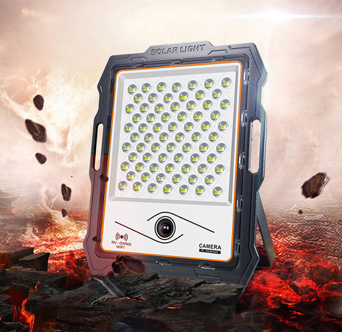Wifi Thin Solar Panel Floodlight 300w Led Solar Flood Light With Camera Monitoring