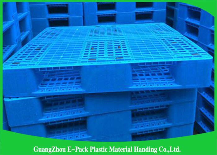 1200 * 1000mm Lightweight Plastic Pallets , Single Solid Deck Stackable Plastic Pallets