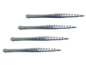China 10 Inch Soil Anchor Screws , Hot Dip Galvanized Screw 3-4mm Thickness wholesale