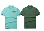 Navy Color Men's Cotton Polo Shirts Stand Collar , Fashion Short Sleeve Polos