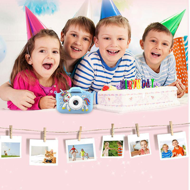 Cartoon Soft Silicone Cover HD Kids Digital Video Camera Perfect for 3 4 5 6 7 8 Years Old