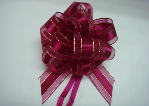 Organza pull bow ribbon with Long Tulle Tails for Wedding Party Bridal Gift