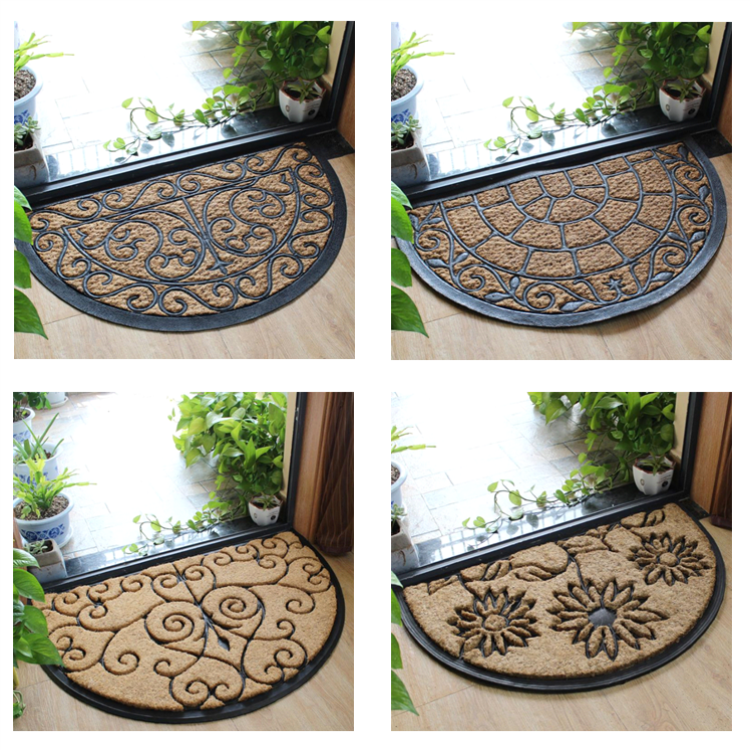 60*90cm Coir Entrance Matting , Custom Size Coir Door Mats Shaggy Pattern