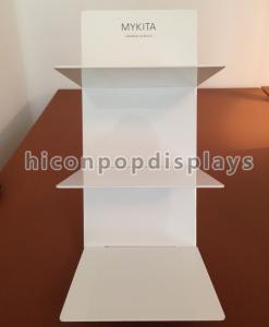 China Waterproof Metal Cosmetic Counter Displays Stand Powder Coating wholesale